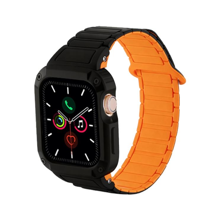 Umkehrbare Schnalle Magnetische Integrierte TPU-Hülle Silikon-Uhrarmband, Für Apple Watch 45mm / 44mm, Für Apple Watch 41mm / 40mm