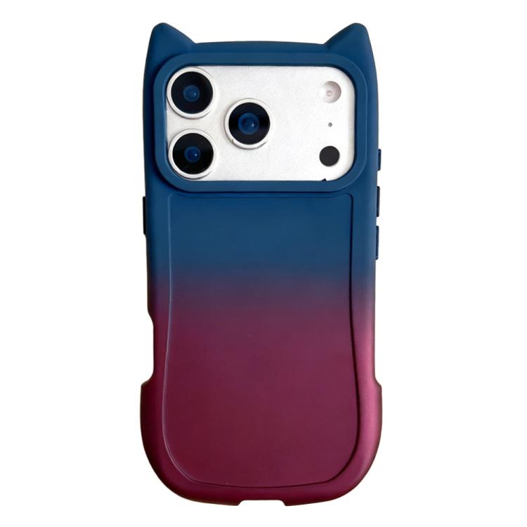 TPU-Handyhülle mit Farbverlauf und Katzenohren-Design, für iPhone 17 Pro Max, für iPhone 17 Pro, für iPhone 17, für iPhone 16 Pro Max, für iPhone 16 Pro, für iPhone 16 Plus, für iPhone 16, für iPhone 15 Pro Max, für iPhone 15 Pro