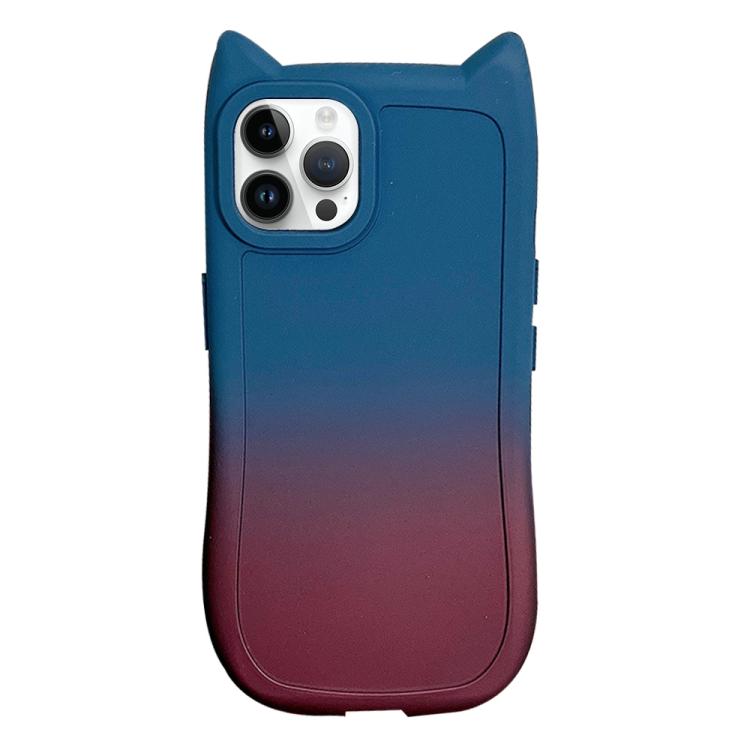Gradient Katzenohren-Design TPU Handyhülle, Für iPhone 12, Für iPhone 12 Pro Max, Für iPhone 12 Pro, Für iPhone 11 Pro Max, Für iPhone 11, Für iPhone 11 Pro, Für iPhone X / XS, Für iPhone XR, Für iPhone XS Max