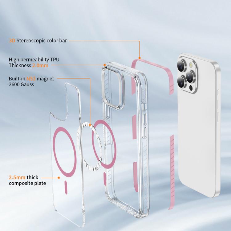 Crystal Shield durchsichtige magnetische Acryl Hybrid TPU Handyhülle, Für iPhone 16 Plus, Für iPhone 16, Für iPhone 15 Pro Max, Für iPhone 15 Pro, Für iPhone 15 Plus, Für iPhone 15