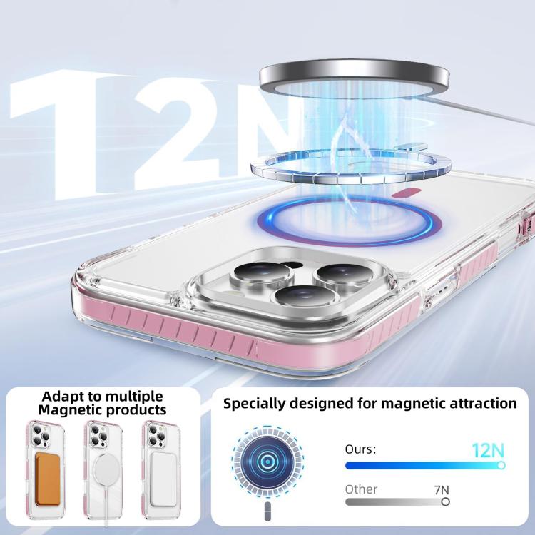Crystal Shield durchsichtige magnetische Acryl Hybrid TPU Handyhülle, Für iPhone 16 Plus, Für iPhone 16, Für iPhone 15 Pro Max, Für iPhone 15 Pro, Für iPhone 15 Plus, Für iPhone 15