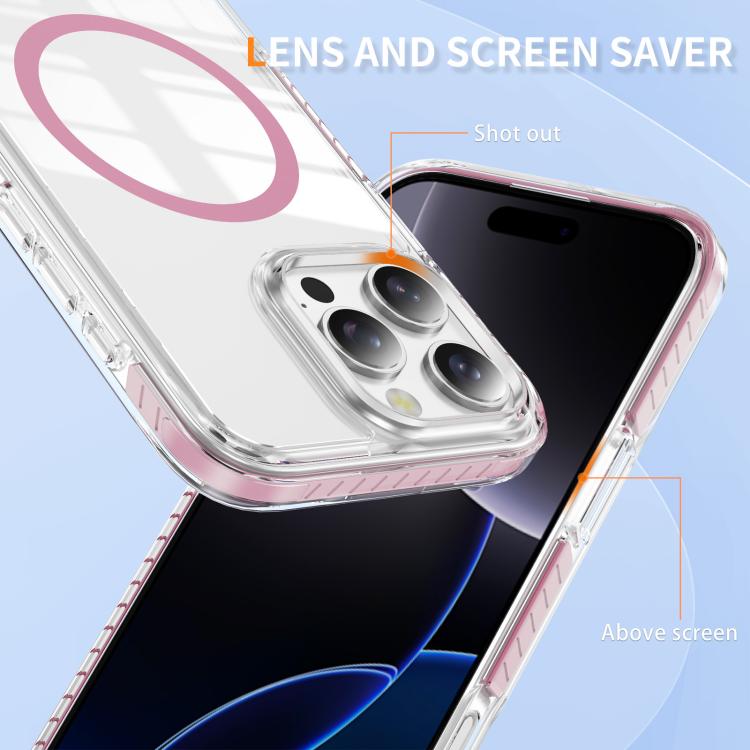 Crystal Shield durchsichtige magnetische Acryl Hybrid TPU Handyhülle, Für iPhone 16 Plus, Für iPhone 16, Für iPhone 15 Pro Max, Für iPhone 15 Pro, Für iPhone 15 Plus, Für iPhone 15