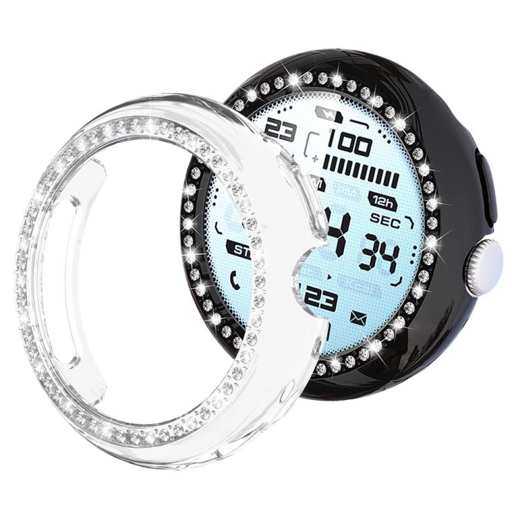 xDfind Einreihige Diamant hohle PC-Uhrenabdeckung, für Google Pixel Watch 4 / Watch 3 45mm, für Google Pixel Watch 4 / 3 / 2 / 1 41mm