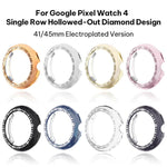 xDfind Einreihige Diamant hohle PC-Uhrenabdeckung, für Google Pixel Watch 4 / Watch 3 45mm, für Google Pixel Watch 4 / 3 / 2 / 1 41mm