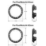 xDfind Einreihige Diamant hohle PC-Uhrenabdeckung, für Google Pixel Watch 4 / Watch 3 45mm, für Google Pixel Watch 4 / 3 / 2 / 1 41mm