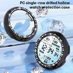 xDfind Einreihige Diamant hohle PC-Uhrenabdeckung, für Google Pixel Watch 4 / Watch 3 45mm, für Google Pixel Watch 4 / 3 / 2 / 1 41mm