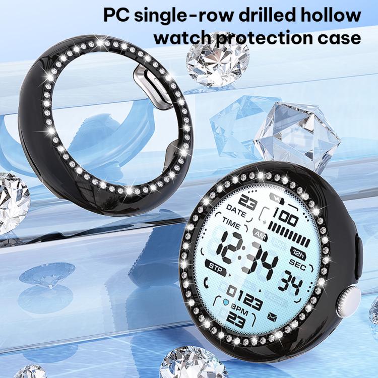 xDfind Einreihige Diamant hohle PC-Uhrenabdeckung, für Google Pixel Watch 4 / Watch 3 45mm, für Google Pixel Watch 4 / 3 / 2 / 1 41mm