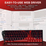 AULA WIN68HE MAX Version 68 Tasten RGB Kabelgebundene Tastatur, WIN68HE Red Wing Chun Magnetische Achse
