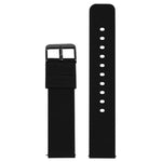 xDfind Stainless Steel Black Pin Buckle Solid Color Silicone Waterproof Watch Band, 10mm, 12mm, 14mm, 15mm