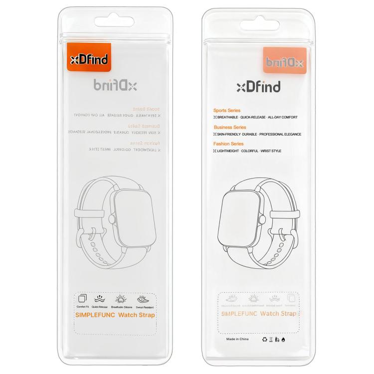 xDfind Stainless Steel Black Pin Buckle Solid Color Silicone Waterproof Watch Band, 10mm, 12mm, 14mm, 15mm