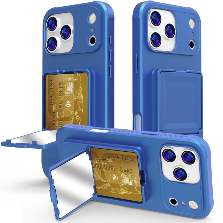 TPU Handyhülle mit verstecktem Spiegel und Kartenfach, mit Ständer, für iPhone 17 Pro Max, für iPhone 17 Pro, für iPhone 17, für iPhone Air