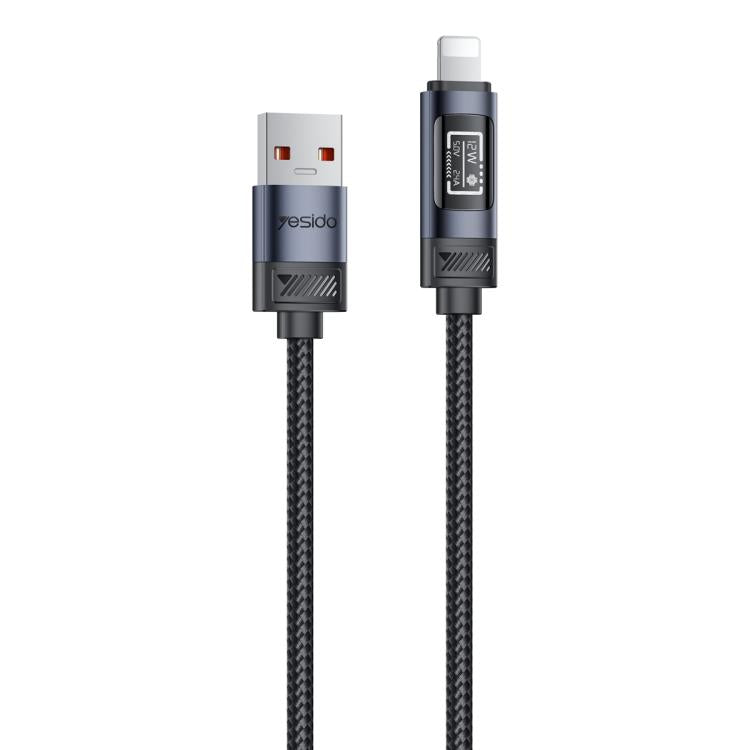 Yesido CA138L 12W 2.4A USB zu 8 Pin OLED-Anzeige Lade-Datenkabel, USB zu 8 Pin