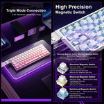 AULA MINI60 HE Pro Mechanische Gaming-Tastatur mit 61 Tasten, RGB, kabellos
