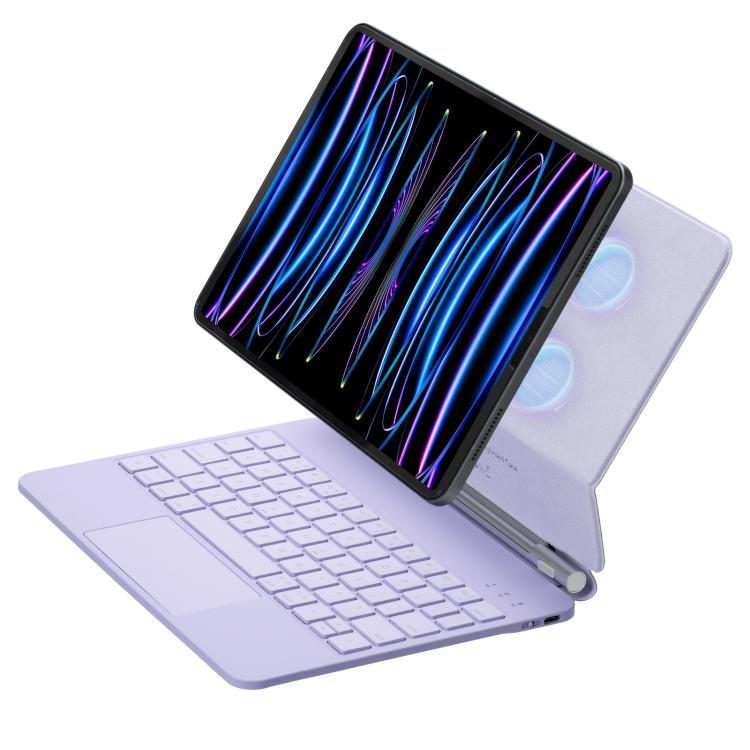 Touchpad Bluetooth-Tastatur Leder Tablet-Hülle, Für iPad 2025 / 2022, Für iPad Air 13 2025 / 2024 / Pro 12,9 2022