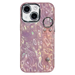 Plating Faltenstruktur Armbandhalter TPU Handyhülle mit Linsenfolie, Für iPhone 13