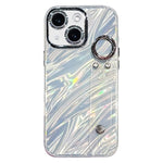 Plating Wellenstruktur Armbandhalter TPU Handyhülle mit Linsenfolie, Für iPhone 13