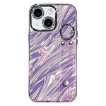 Plating Wellenstruktur Armbandhalter TPU Handyhülle mit Linsenfolie, Für iPhone 13