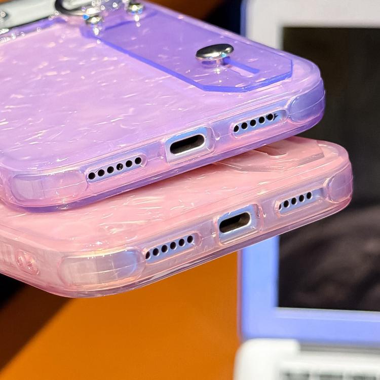 Plating Wellenstruktur Armbandhalter TPU Handyhülle mit Linsenfolie, Für iPhone 13