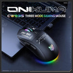 ONIKUMA CW935 12800DPI 2.4GHz + BT + kabelgebundene RGB-Wireless-Maus mit drei Modi, CW935