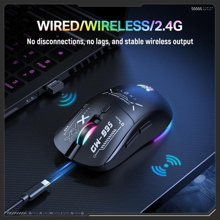 ONIKUMA CW935 12800DPI 2.4GHz + BT + kabelgebundene RGB-Wireless-Maus mit drei Modi, CW935