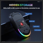 ONIKUMA CW935 12800DPI 2.4GHz + BT + kabelgebundene RGB-Wireless-Maus mit drei Modi, CW935