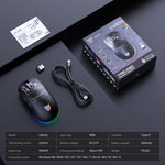 ONIKUMA CW935 12800DPI 2.4GHz + BT + kabelgebundene RGB-Wireless-Maus mit drei Modi, CW935