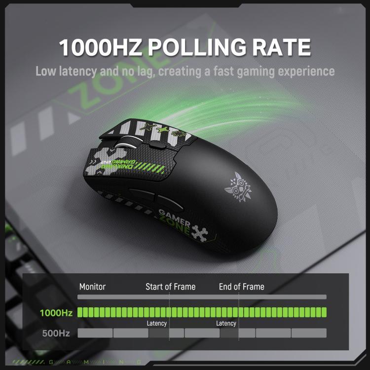 ONIKUMA DM01 12800DPI 2,4 GHz + BT + kabelgebundene Tri-Modus Gaming-Maus, DM01
