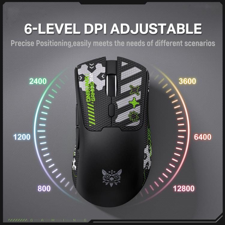ONIKUMA DM01 12800DPI 2,4 GHz + BT + kabelgebundene Tri-Modus Gaming-Maus, DM01