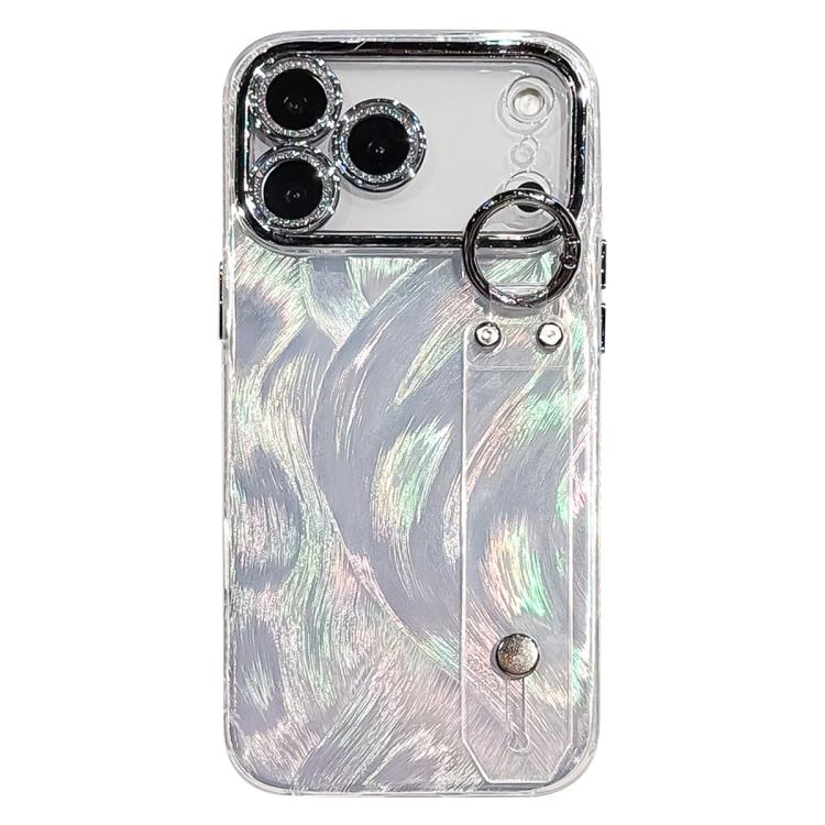 Beschichteter Feder-Gaze-Struktur Handgelenkhalter TPU Handyhülle mit Linsenfolie, Für iPhone 17 Pro Max, Für iPhone 17 Pro, Für iPhone 17, Für iPhone Air, Für iPhone 16 Pro Max, Für iPhone 16 Pro, Für iPhone 16 Plus, Für iPhone 16, Für iPhone 15 Pro Max