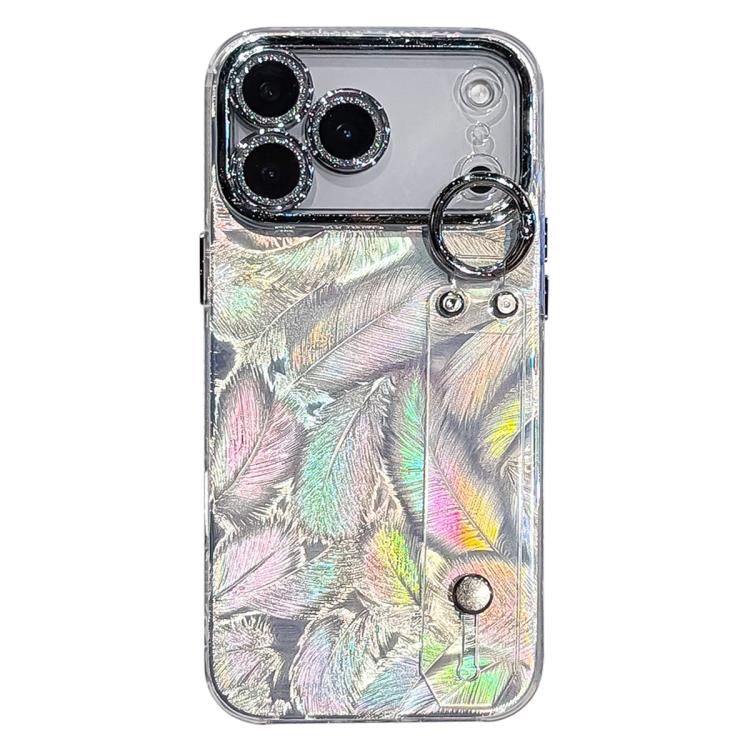 Plating Feder Textur Armband Halterung TPU Handyhülle mit Objektivschutz, für iPhone 17 Pro Max, für iPhone 17 Pro, für iPhone 17, für iPhone Air, für iPhone 16 Pro Max, für iPhone 16 Pro, für iPhone 16 Plus, für iPhone 16, für iPhone 15 Pro Max...