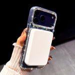 Rhinestone beidseitige IMD PC Hybrid TPU Magnetische Handyhülle, für iPhone 13