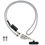 MOCOME W3 Type-C zu Type-C Multifunktionales Ladekabel Verstellbare Umhängeleine für Telefon
