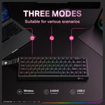ONIKUMA MT603 68 Tasten RGB Gaming-Tastatur mit magnetischen Schaltern und Tri-Mode, MT603