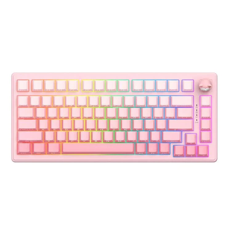 ONIKUMA MT707 82 Tasten RGB Tri-Modus Mechanische Gaming-Tastatur