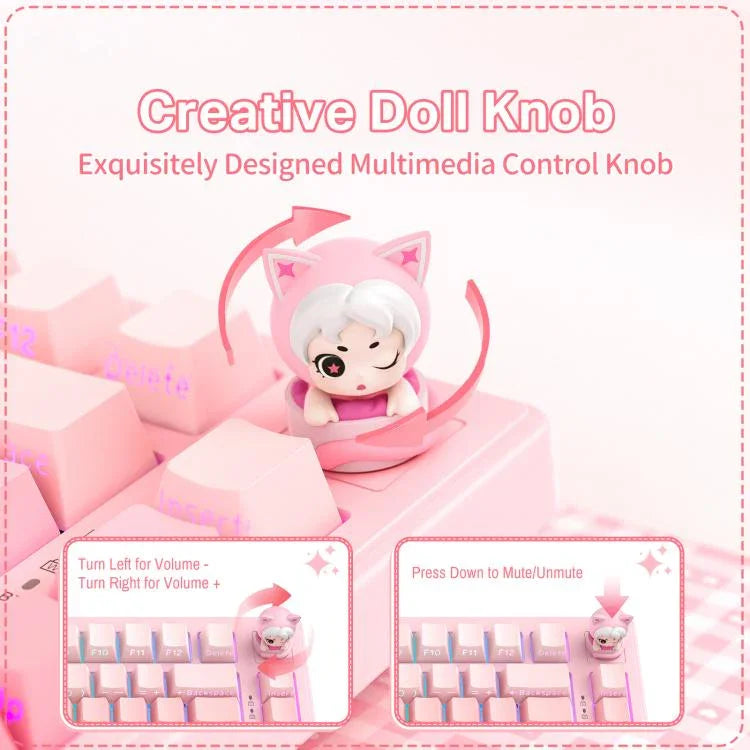 ONIKUMA MT707 82 Tasten RGB Tri-Modus Mechanische Gaming-Tastatur