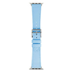 xDfind Silver Buckle Cowhide Texture Vegan Leather Watch Band, For Apple Watch 42 / 44 / 45 / 46 / 49mm, For Apple Watch 38 / 40 / 41 / S11 42mm
