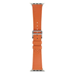 xDfind Silver Buckle Cowhide Texture Vegan Leather Watch Band, For Apple Watch 42 / 44 / 45 / 46 / 49mm, For Apple Watch 38 / 40 / 41 / S11 42mm