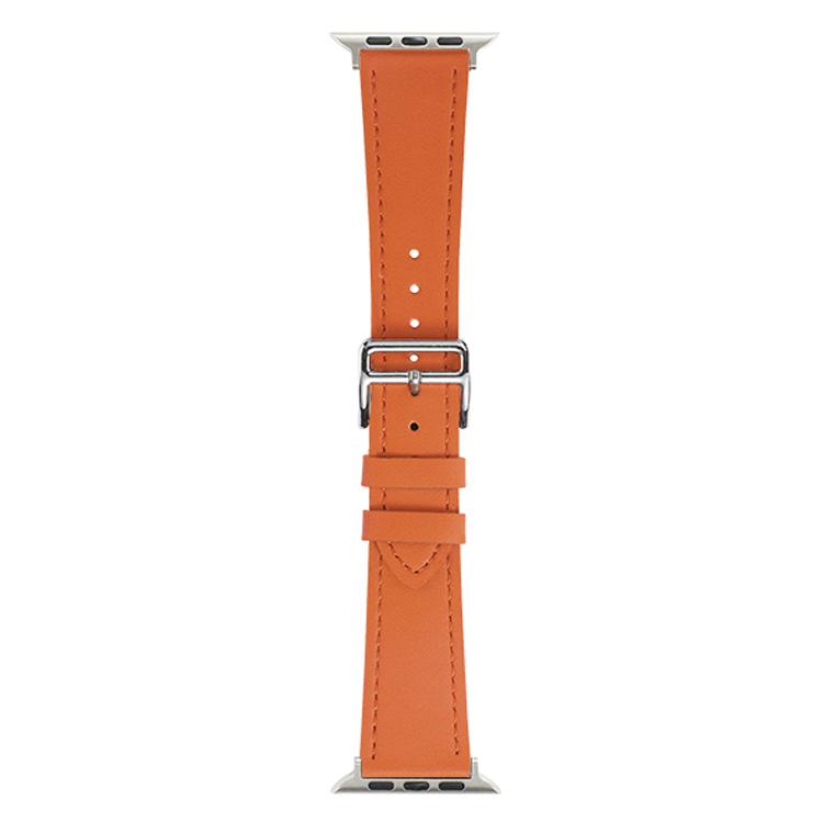 xDfind Silver Buckle Cowhide Texture Vegan Leather Watch Band, For Apple Watch 42 / 44 / 45 / 46 / 49mm, For Apple Watch 38 / 40 / 41 / S11 42mm