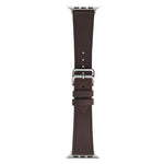 xDfind Silver Buckle Cowhide Texture Vegan Leather Watch Band, For Apple Watch 42 / 44 / 45 / 46 / 49mm, For Apple Watch 38 / 40 / 41 / S11 42mm