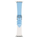 xDfind Silver Buckle Cowhide Texture Vegan Leather Watch Band, For Apple Watch 42 / 44 / 45 / 46 / 49mm, For Apple Watch 38 / 40 / 41 / S11 42mm