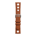 xDfind Flat-head Hole Palm Texture Vegan Leather Watch Band, 20mm, 22mm