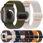 xDfind Elastisches Nylon Magnetverschluss-Armband, Für Apple Watch 42 / 44 / 45 / 46 / 49mm, Für Apple Watch 38 / 40 / 41 / S11 42mm
