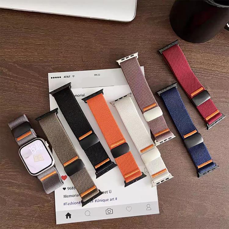 xDfind Elastisches Nylon Magnetverschluss-Armband, Für Apple Watch 42 / 44 / 45 / 46 / 49mm, Für Apple Watch 38 / 40 / 41 / S11 42mm