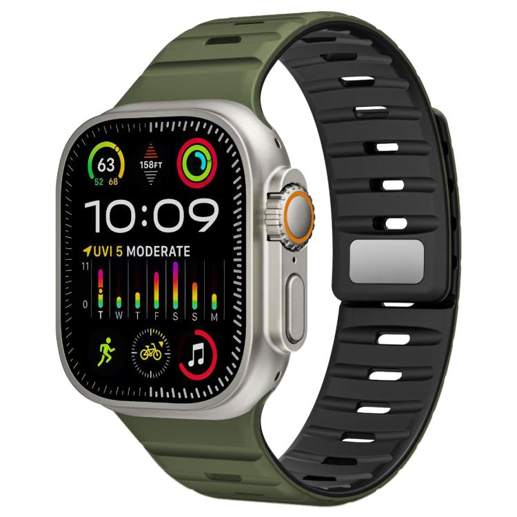 xDfind Magnetische Norman Schnalle Silikon Uhrenarmband, Für Apple Watch 42 / 44 / 45 / 46 / 49mm, Für Apple Watch 38 / 40 / 41 / S11 42mm
