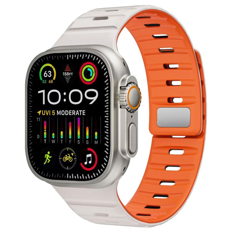 xDfind Magnetische Norman Schnalle Silikon Uhrenarmband, Für Apple Watch 42 / 44 / 45 / 46 / 49mm, Für Apple Watch 38 / 40 / 41 / S11 42mm
