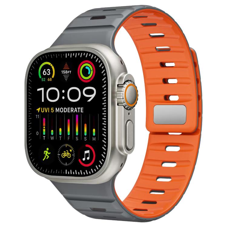 xDfind Magnetische Norman Schnalle Silikon Uhrenarmband, Für Apple Watch 42 / 44 / 45 / 46 / 49mm, Für Apple Watch 38 / 40 / 41 / S11 42mm