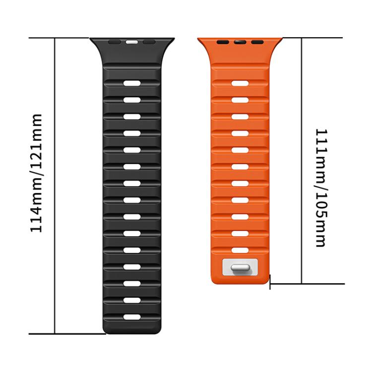 xDfind Magnetische Norman Schnalle Silikon Uhrenarmband, Für Apple Watch 42 / 44 / 45 / 46 / 49mm, Für Apple Watch 38 / 40 / 41 / S11 42mm