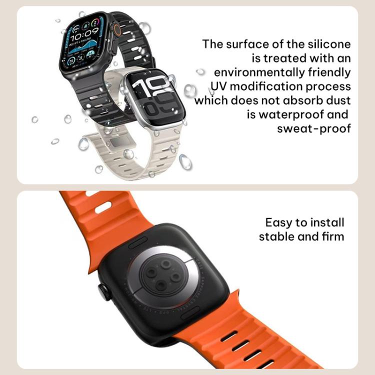 xDfind Magnetische Norman Schnalle Silikon Uhrenarmband, Für Apple Watch 42 / 44 / 45 / 46 / 49mm, Für Apple Watch 38 / 40 / 41 / S11 42mm