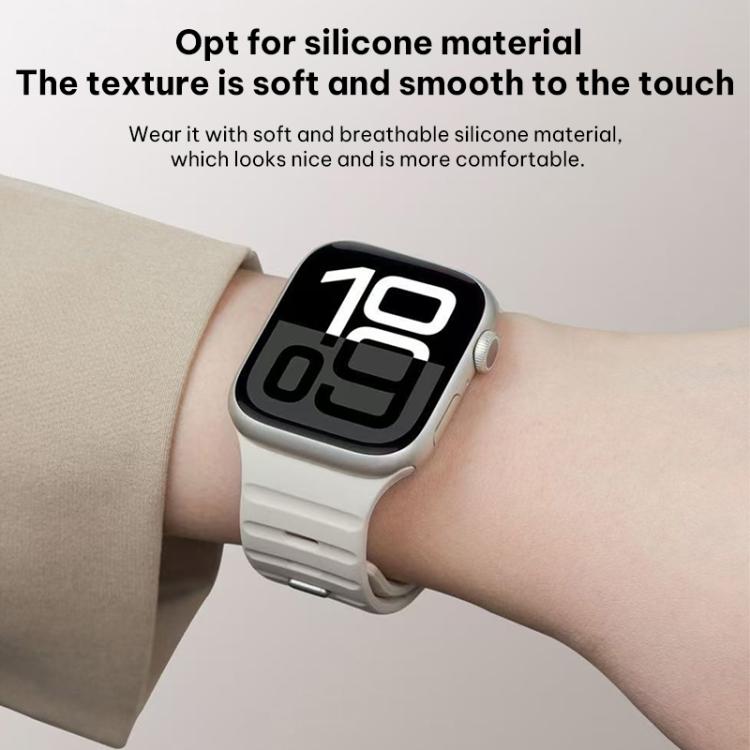 xDfind Magnetische Norman Schnalle Silikon Uhrenarmband, Für Apple Watch 42 / 44 / 45 / 46 / 49mm, Für Apple Watch 38 / 40 / 41 / S11 42mm