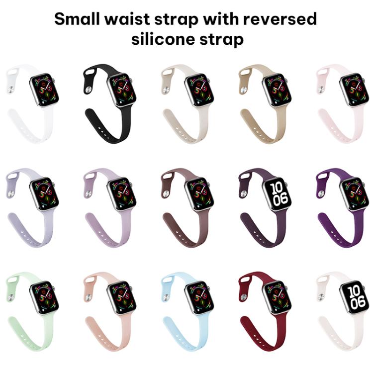 xDfind Small Waist Reverse Buckle Silicone Watch Band, For Apple Watch 38 / 40 / 41 / S11 42mm